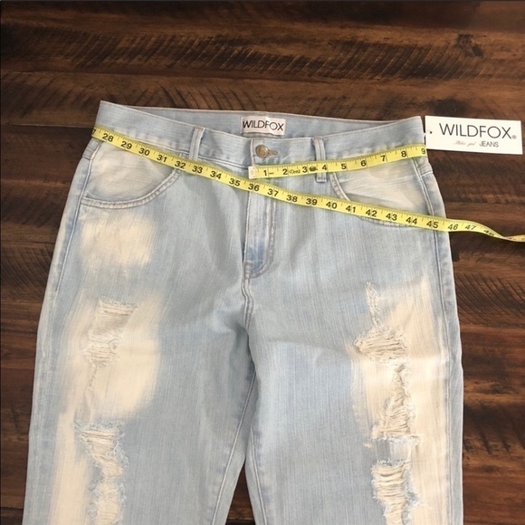 Wildfox “The Marissa” Slouchy Skinny Crop Jeans Distressed Boyfriend Size 29 NWT - Picture 6 of 8
